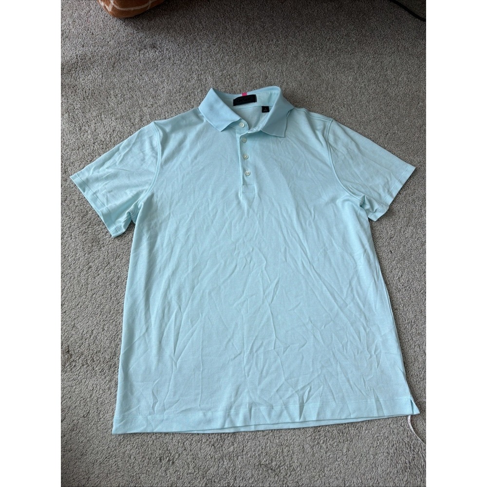G/Fore Golf ALL PLAY  Polo  Mens Size Large Blue Green Regular Performance Pique